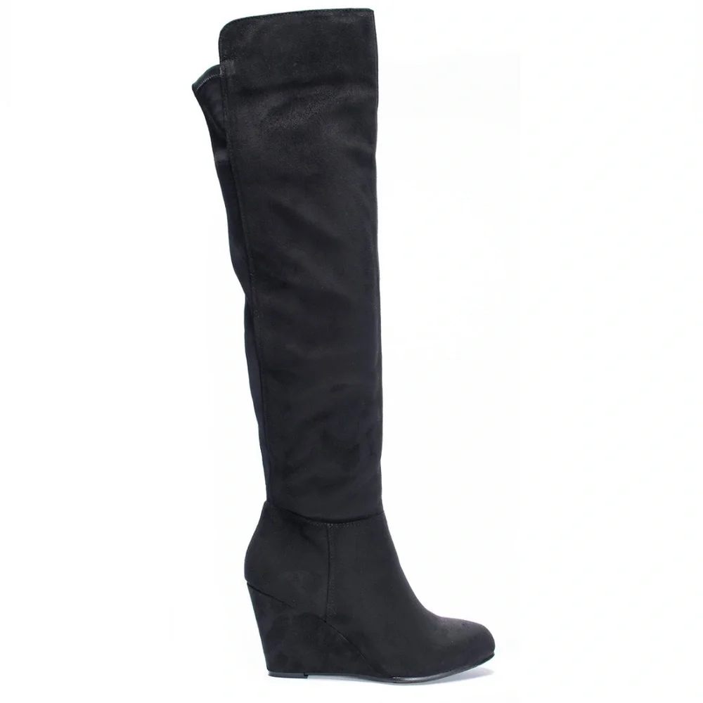 Chinese Laundry Black Over-the-Knee Boots‎